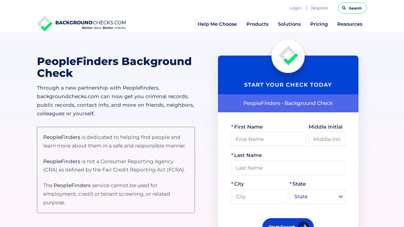 PeopleFinders | Solutions - background checks