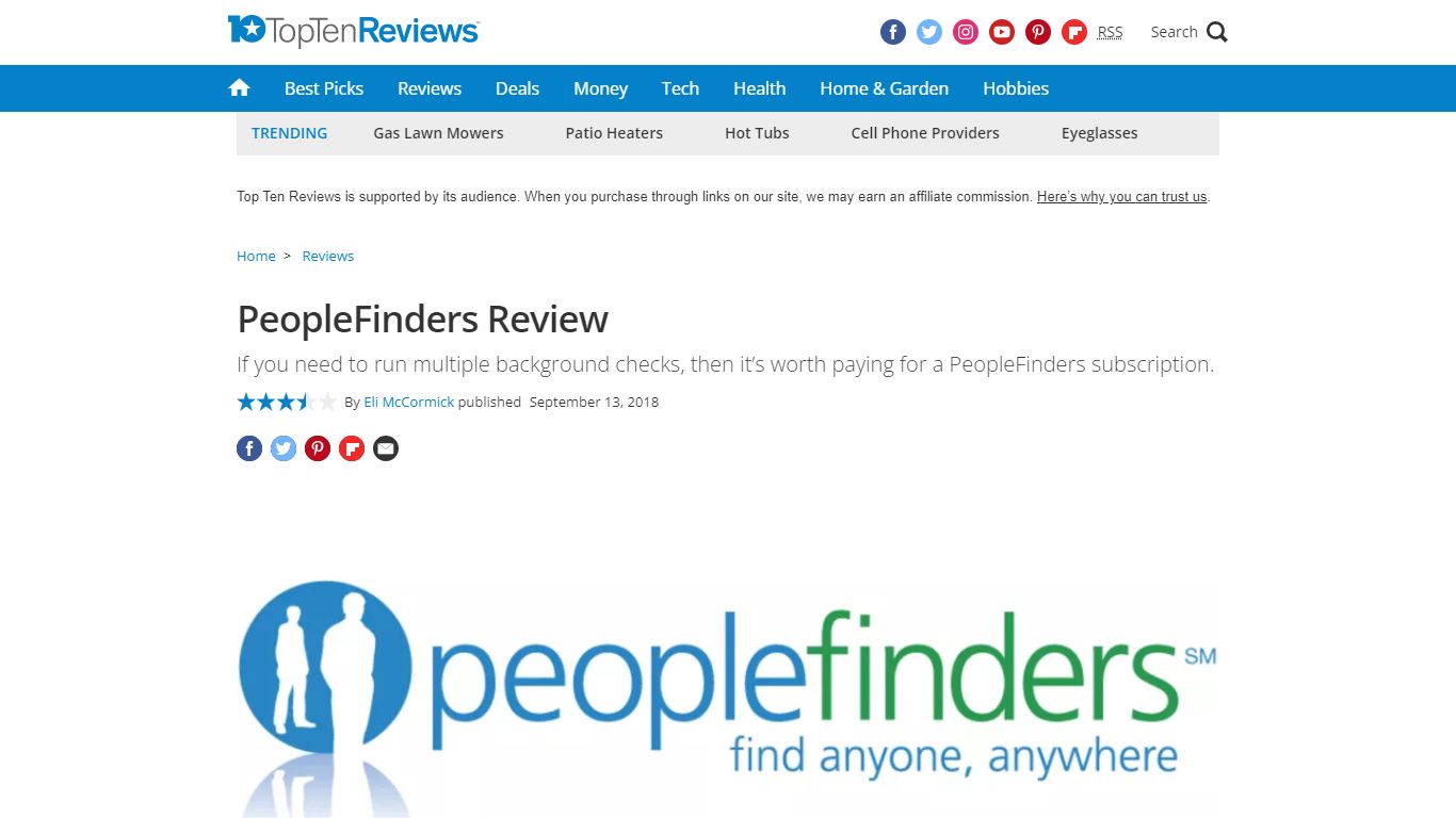 PeopleFinders Background Check Review - Pros and Cons - TopTenReviews